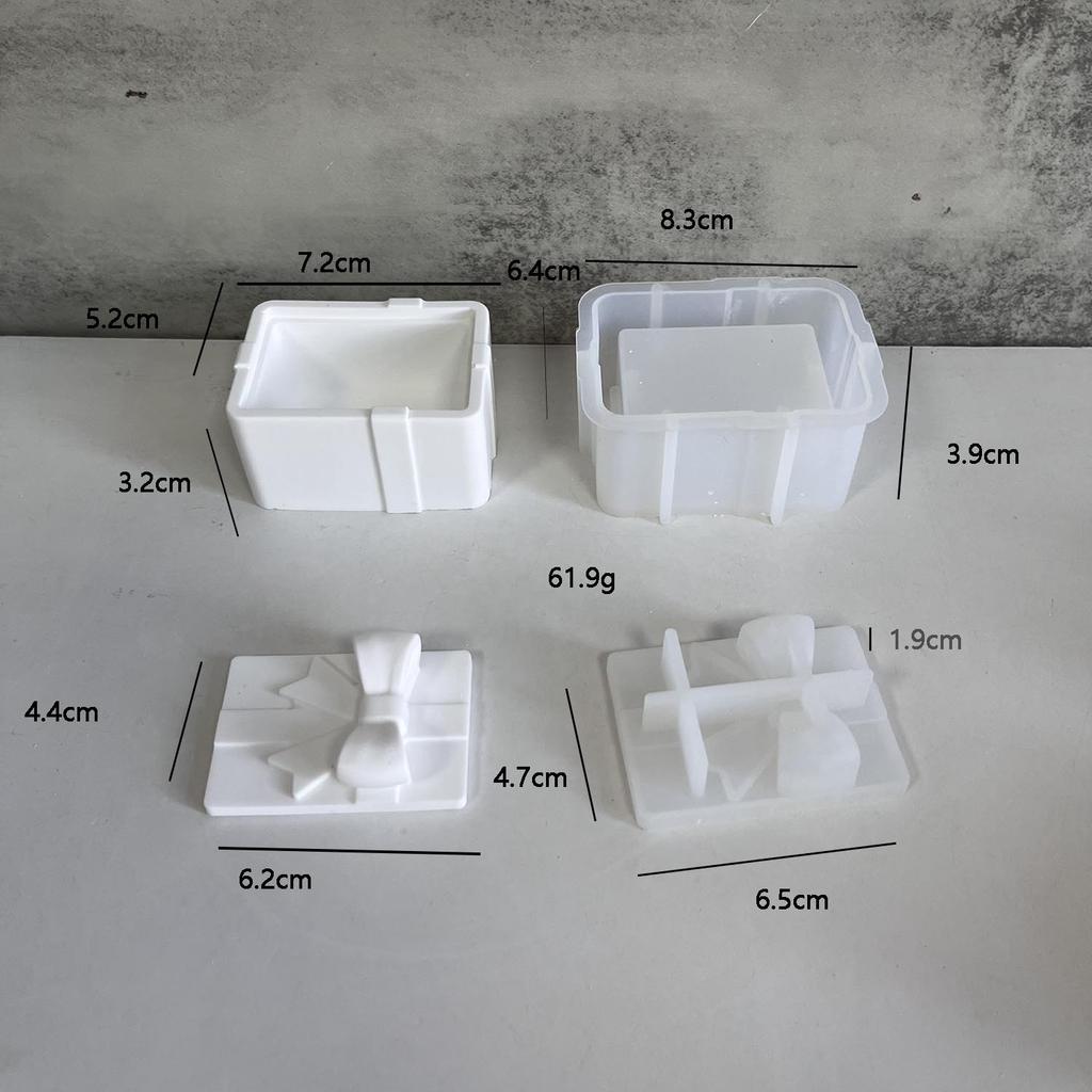 Silikonform für Geschenkaufbewahrungsbox Kerzenaroma Aufbewahrungstablett Dekoration Form Ohrringe Anhänger Schmuckaufbewahrungsbox Gipsform