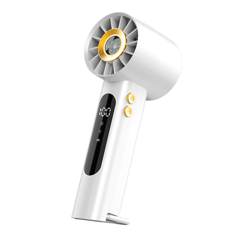 Portable High-Speed Mini USB Handheld Fan with Digital Display - Strong Wind and Long Battery Life