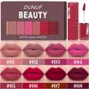 DUNUF 8-Piece Square Lip Gloss & Lipstick Set - Matte Velvet Finish Gift Box