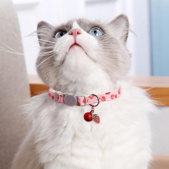 Pet Collar Bells Wear-Resistant Adjustable Small Dog Cat Regular Collar Pet Accessories