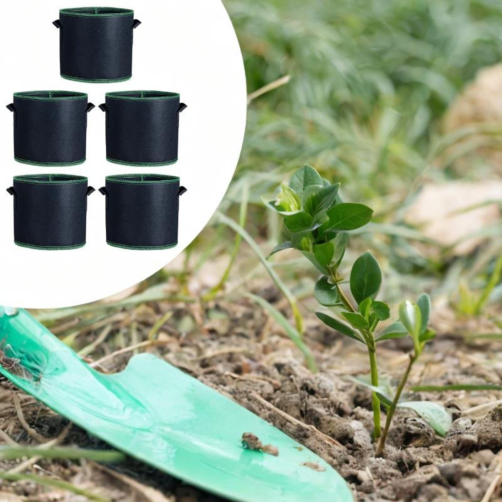 

5 шт. мешков для выращивания растений, аэрационные ткани, горшки, универсальные, эффективные, дышащие, с ручками, тяжелые 5 Gallon