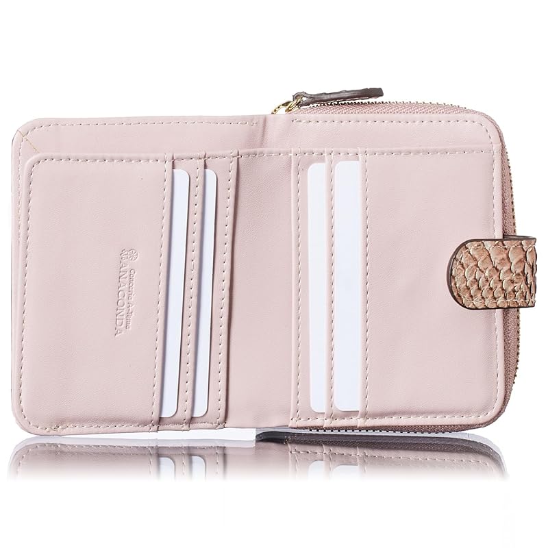 [STIMME] Ausrichten ausrichten Italien Hergestellt von Atema Rindsleder Anaconda Diamantina Damen zweifach gefaltete Geldbörse ``Das Aussehen ist mini Speicherkapazität Zähne Lange Geldbörse