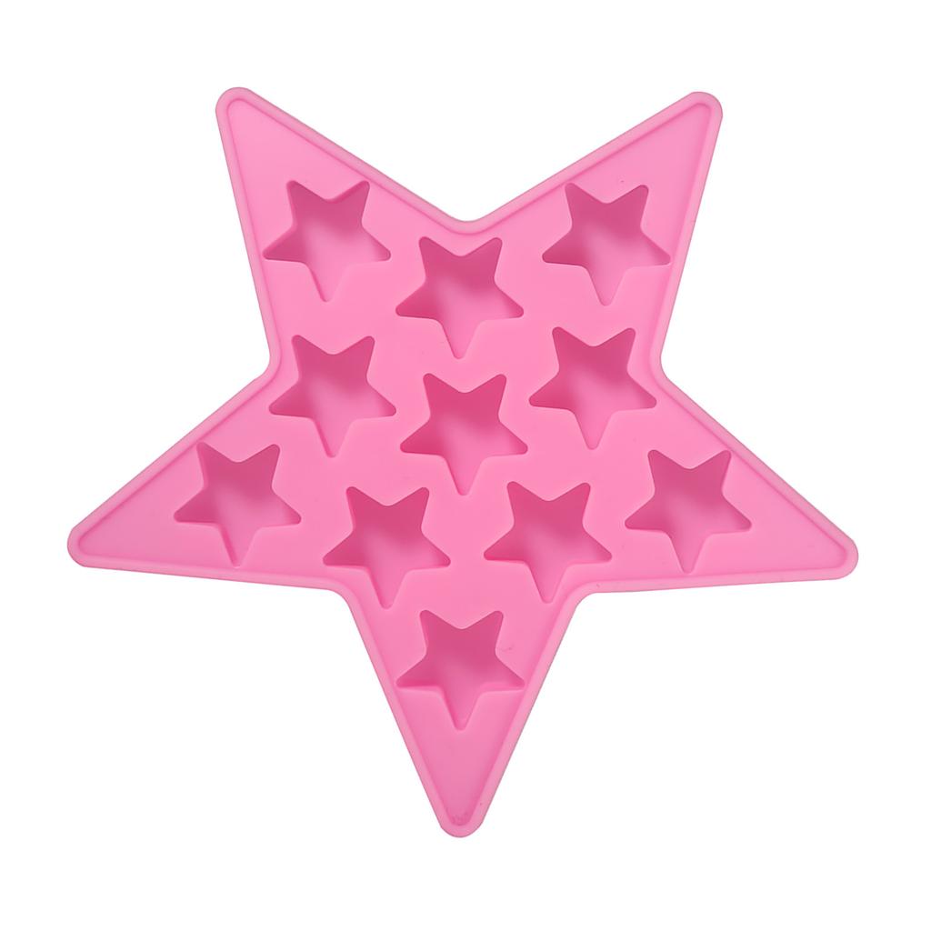 1x Five Star Shaped Cool Silicone Ice Cubes Tray Freeze Mold Maker Tools for Club Bar Party