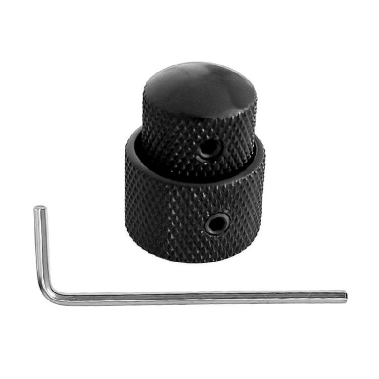 2PCS Guitar Knobs with Round Shape Metal Guitar Accessories Guitar Control Knobs for Enhancing Volumes and Tone Control чёрный