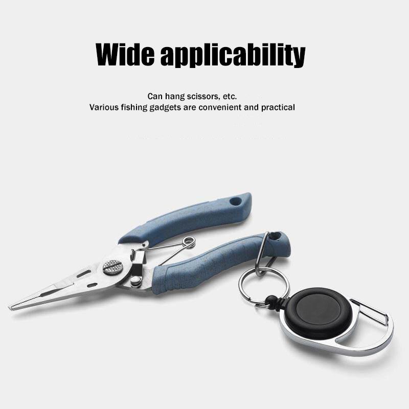 Retractable Keychain Badge Scroll Id Badge Holder Card Holder Backpack Lanyard Hiking Buckle Key Ring Retractable Tool