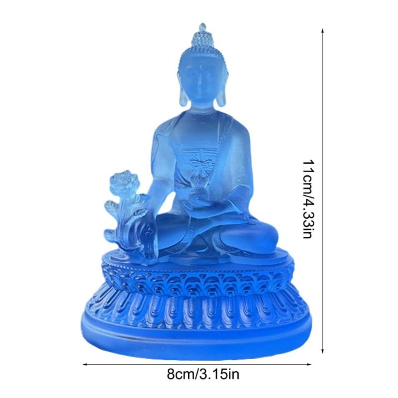 Medizin Buddhas Statue Buddhas der Heilungen Skulptur Sammlerfiguren Schreibtischverzierung Heimdekorationen Feng Shui Geschenk