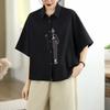 DIMANAF 2026 Women Plus Size New Summer Blouse Shirt Short Sleeve Casual Loose Embroidery Lady Tops Shirts Cotton