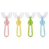 Food Grade Silicone Toothbrush U-Shaped Tooth Brush 360° Oral Teeth Cleaning for Toddlers Child Pink/Yellow/Blue/Green