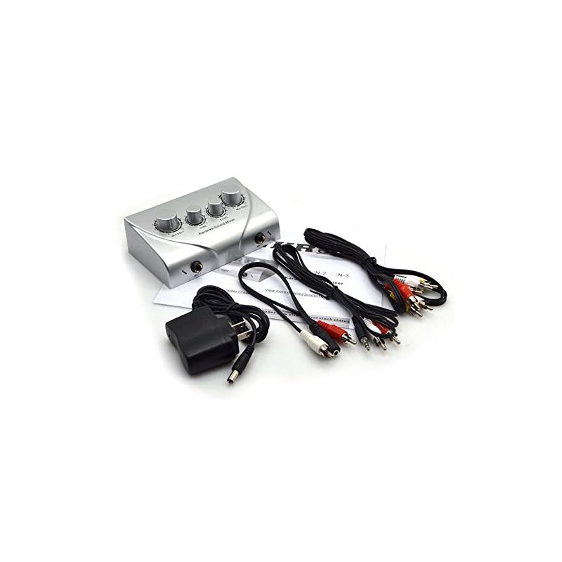 [New Arrival!] Karaoke Sound Echo Mixer KTV Effect Reverb Microphone Preamp Home Audio DVD System (Cannot Be Shipped Via Mail) (Silver)