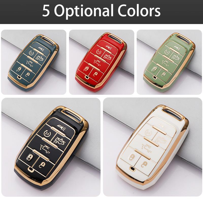 

6 кнопок Tpu Автомобильный чехол для Jeep Renegade Grand Cherokee Dodge Charger Ram 1500 2500 3000 Challenger Chrysler Journey