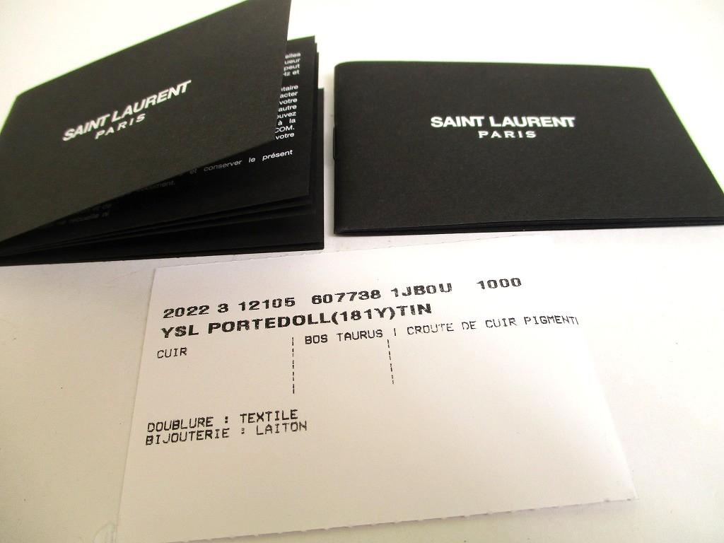Authentic Saint Laurent YSL Black Leather Gold H/W Bifold Bill Wallet #a956  Refurbished