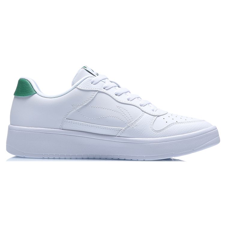 Li Ning Wrap Warm Non-Slip Low-Top Skate Shoes Men Sneakers White Green AGCS419-2