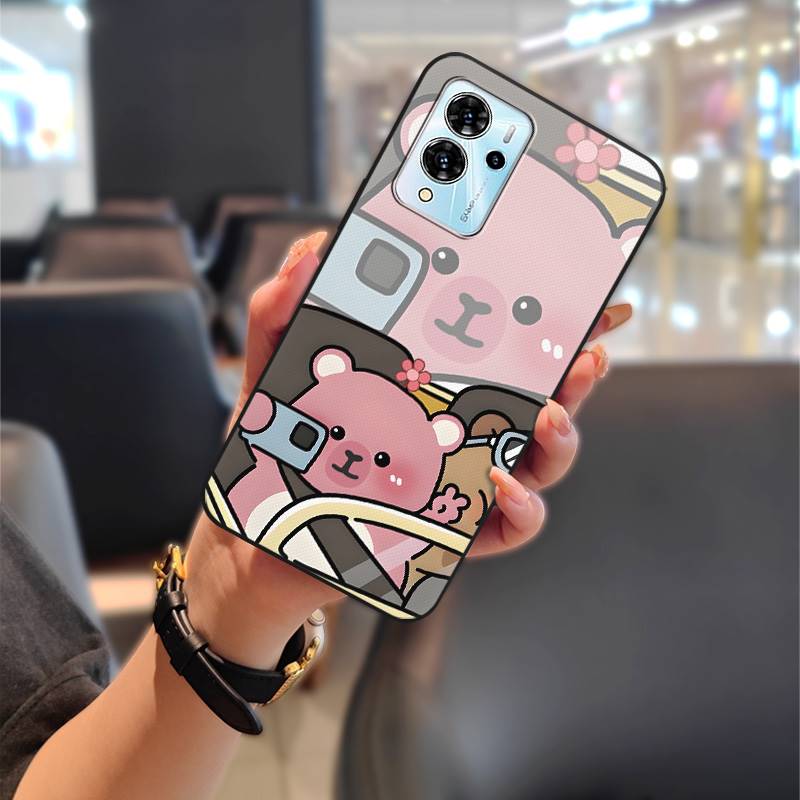 Durable Protective Phone Case For ZTE Blade V40 Pro Fashion Design Silicone Couple Phone Pouch Back Cover Shockproof TPU