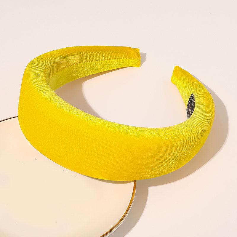 Spring New Glossy Satin Headbands for Women multi-color Light Pink 3cm wide thick sponge plastic Pad Hair bands