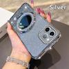 KEYSION Luxury Glitter Jewelled Magnetic Phone Case for iPhone 11 12 Pro Max Makeup Mirror Ring Stand Shockproof Back Cover