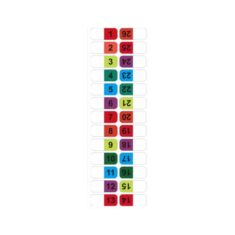Colorful Alphabet Index Label Stickers Waterproof Study Sticky Index Tabs Small Strips Organizer Alphabet Page Markers