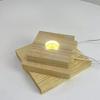 5/6/7/8/9/10CM Led Solid Wood Lamp Square Night Light Usb Lamps Holder Lights Holder Desktop Ornaments Decorative Lamp Base