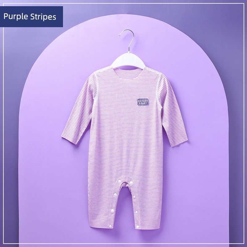 Modal Spring and Autumn Boneless Air Conditioning Baby Jumpsuit