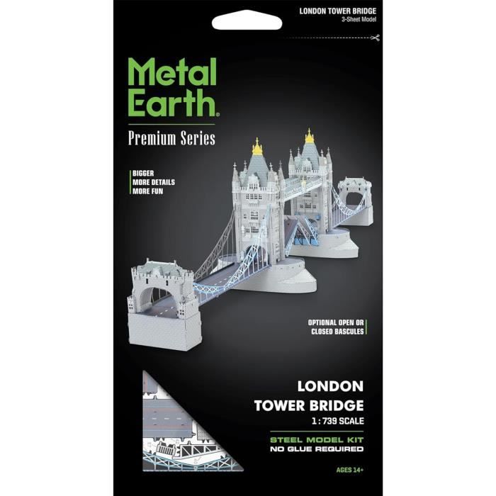 Puzzle 3D en métal - Fascinations - London Tower Bridge - 3 feuilles - Difficile - 14 ans et plus