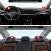 2 Pcs 4 Inch Car Mini Speaker Silver Red High Frequency Tweeter for Vehicle / Outdoor Audio Modification,