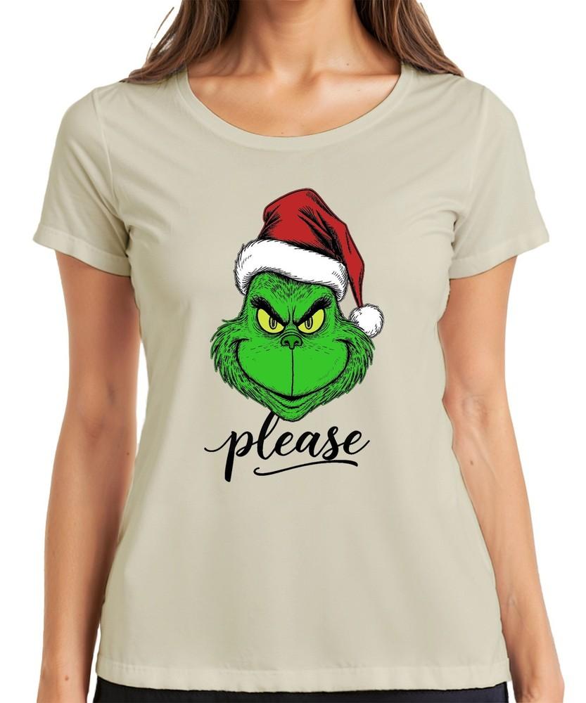 Grinch Please Christmas Gnome Funny Gift Xmas Grinch Ladies TShirt