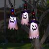 Halloween Decorations Outdoor Hanging Ghosts Lights Glowing Ghost Witch Hat Halloween Ornaments Lights Decorations for Garden