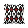 Cool Poker Cushion Cover Gambling Card Game Soft Modern Throw Pillow Home Decor
