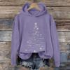 Ladies' Christmas Printed Casual Long Sleeved Round Neck Sports Hoodie Top