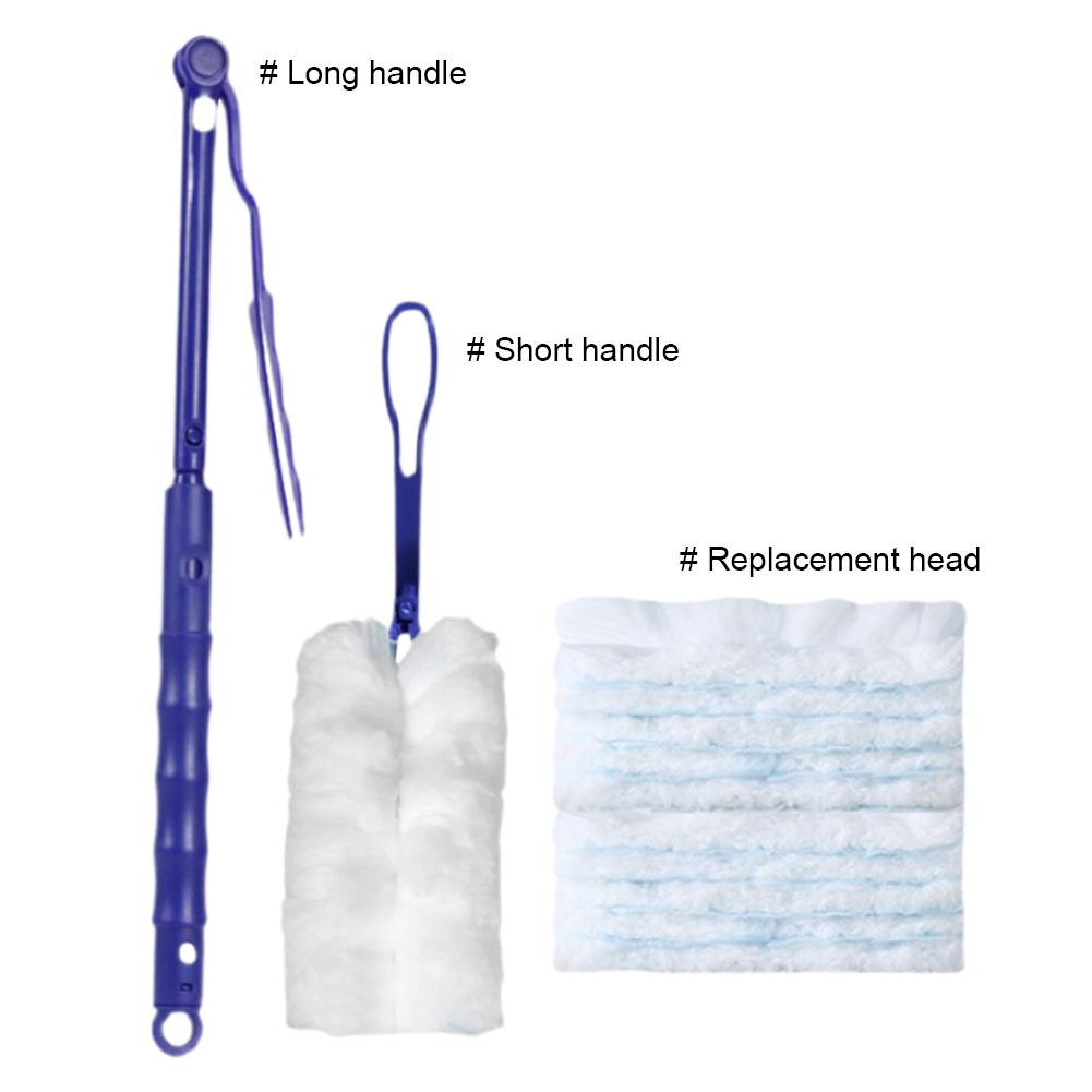 Disposable Duster Long/Short Handle Microfiber Duster Disposable Duster Refills Extendable Feather Duster for Car Furniture