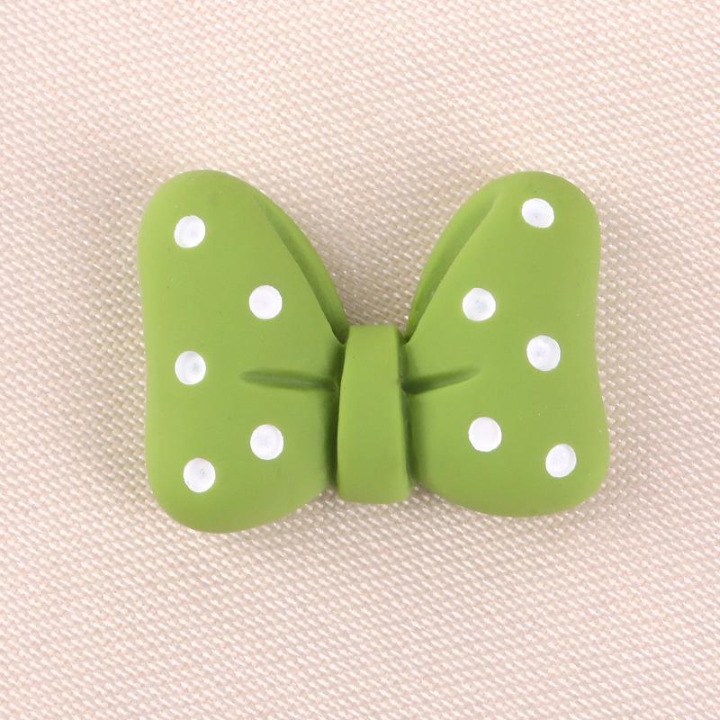 Small Sweet Polka Dot Bowknot Resin Ornaments: Hair Clip & Phone Case Decor.