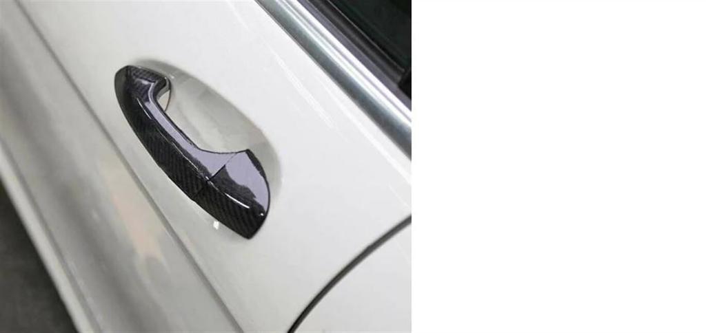RHD Car Inner Real Carbon Fiber Door Handle Cover Trim Fit For Benz CES