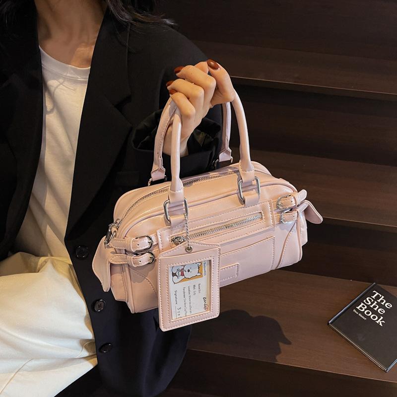 Premium handbag women's 2025 popular new work commuter Boston bag niche shoulder messenger bag