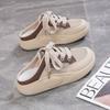 Fashion Women Slippers 2025 Summer Platform New Fashion Mesh Breath Vulcanized Shoes Comfortable Non Slip Half Slippers Zapatos De Mujer