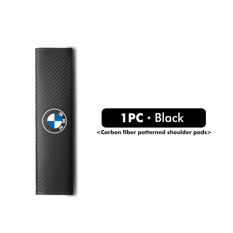 BBKL3 Car Seat Belt Carbon Safety Shoulder Cover Protection Padding For BMW 1 3 5 7 Series M F01 F20 F10 F13 E52 E53 E60 E93