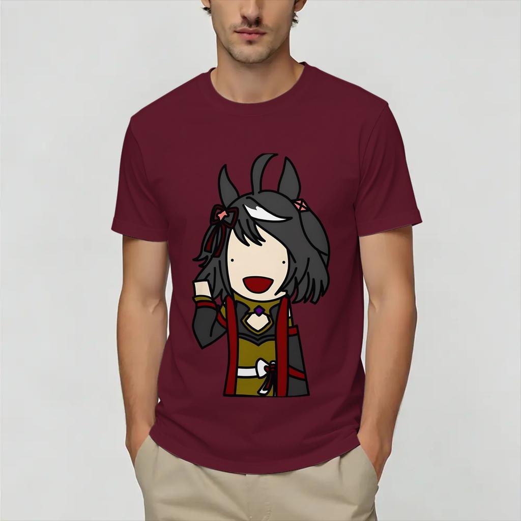 Uma Musume Oguri Cap TShirts Unisex Vintage Cotton Tee Shirt Round Neck Short Sleeve T Shirt Summer Tops