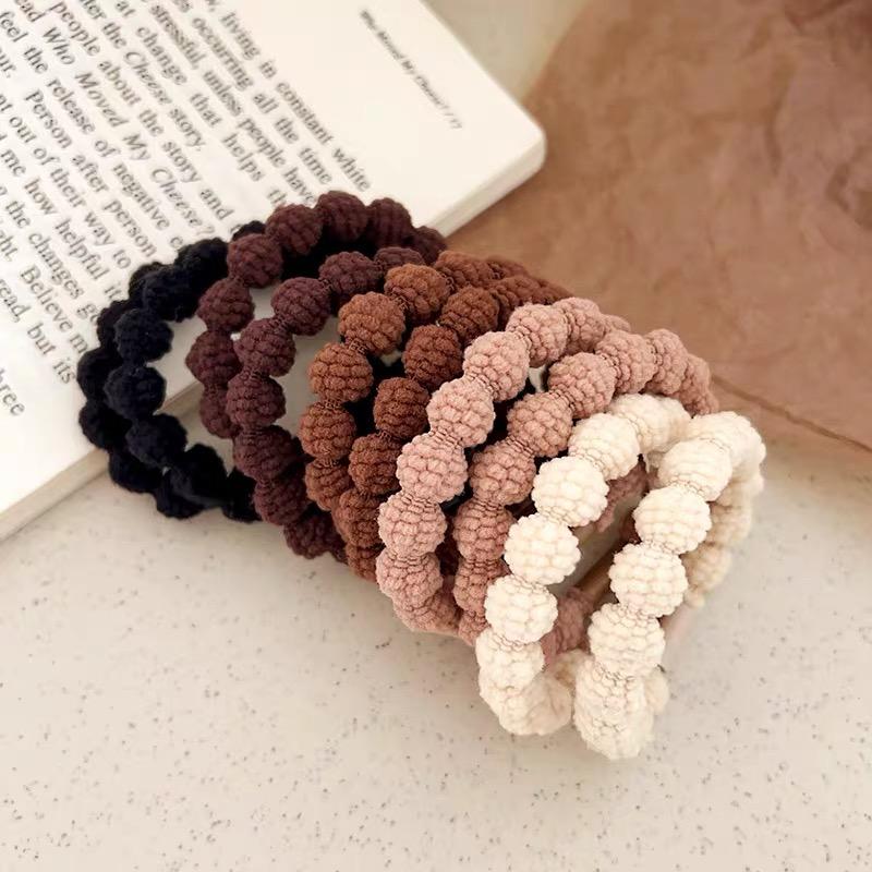 5PCS/set Small Ball Hair Ties Black Rubber Bands Hair Ropes Elastic Korean Hair Accessories For Women Ponytail Scrunchies