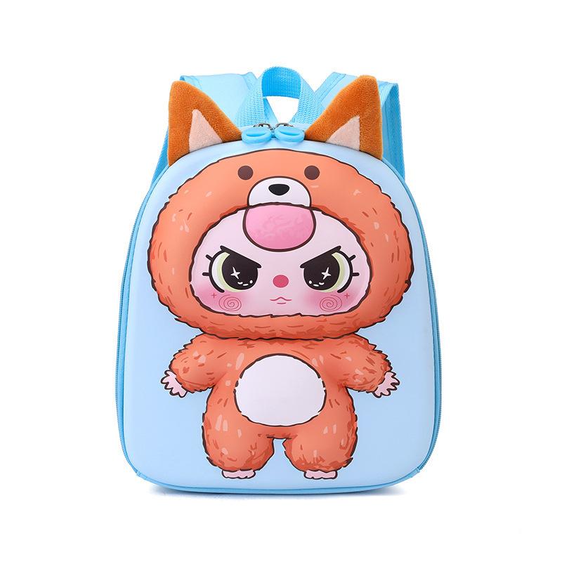 2025 Spring New Cute Cartoon Children Schoolbags Adorable Big Ears Plush Doll Kid's Backpack Ultra Light Kindergarten 3-6 Years Old Baby Girl Book Bag