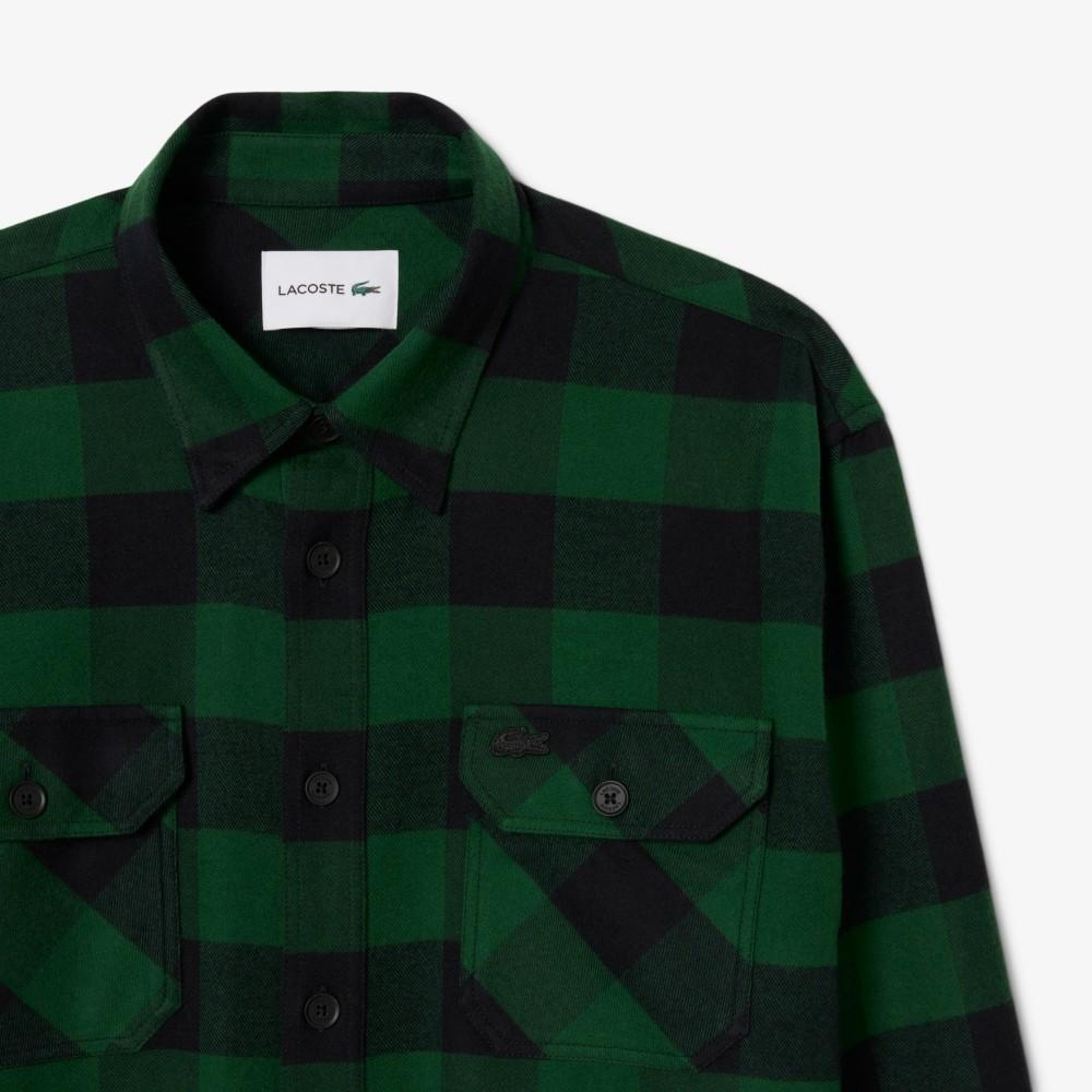 Lacoste Men's Chest Pocket Check Shirt CH9210-55NU1Y