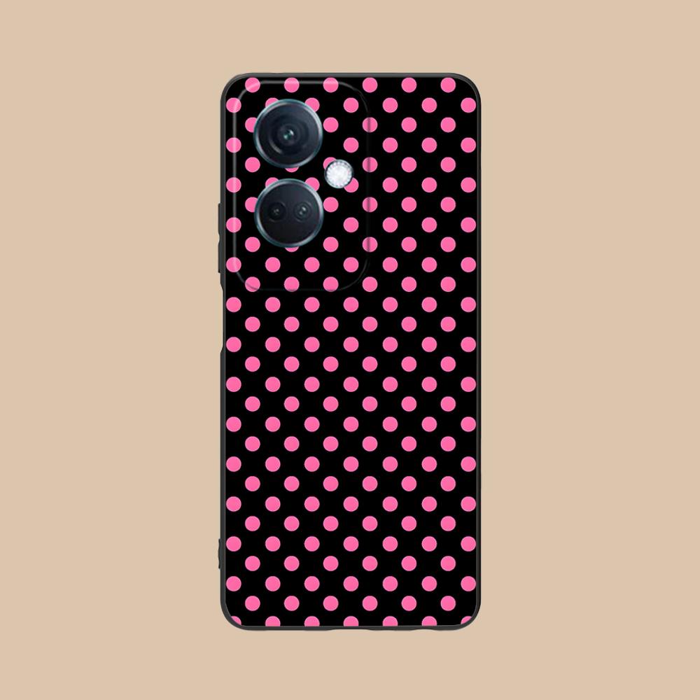 Pink Point Heart Mobile Phone Case for OPPO Reno 14 13 12 11 10 9 8 7 6 5 F T Pro 5G Colorful Printing Cover Cover Pretty