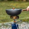 Light Weight Nonstick Frying Pan Wood Handle Wok Cookware Portable Camping Picnic Pot Aluminum Alloys Frying Pan