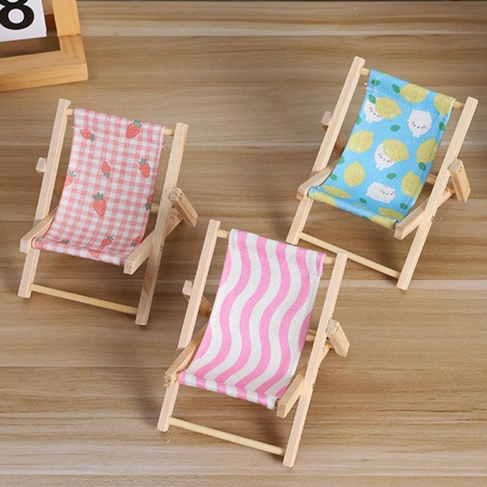 Mini Toy Model Doll Chair Cotton Doll Beach Chair Bracket Photo Props  Home Decor