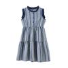 Girls' Retro Plaid Sleeveless Princess Dress