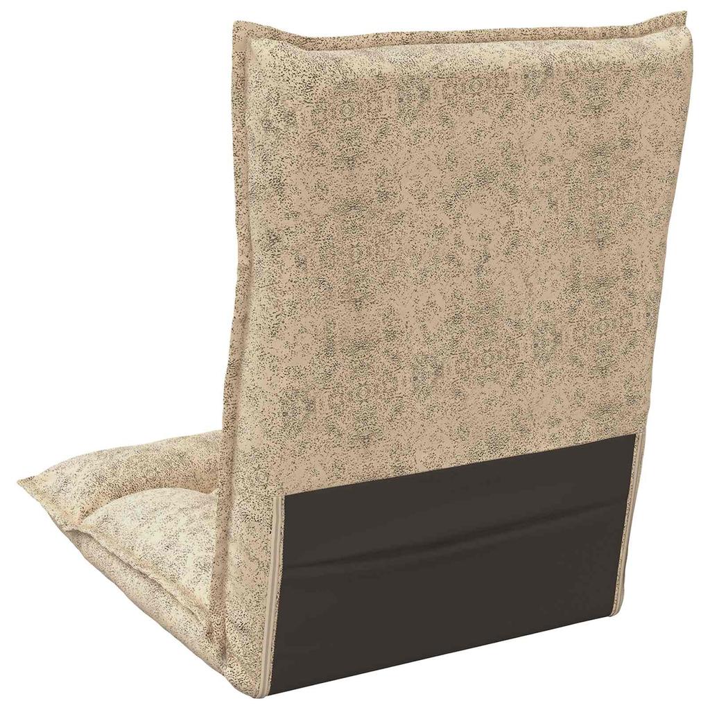 Adjustable Floor Chair Light Grey Fabric