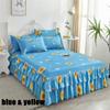 11 kleuren Single/twin/full/queen/kingsize Bed Rok Kussenslopen Set Elegante Sprei Bloemenpatroon Geborsteld Microfiber Verstoorde Lakens