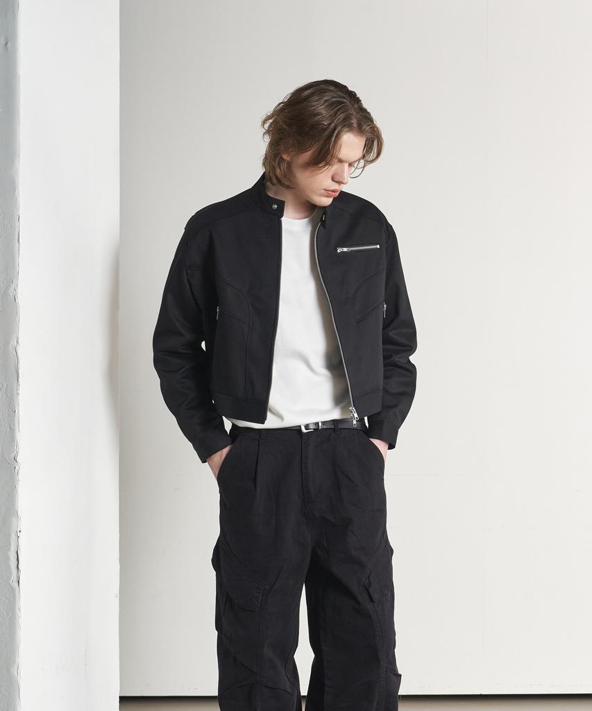 Sperone Hyphen Crop Dash Jacket (Black)