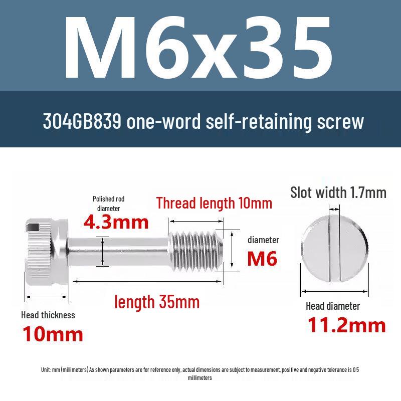 Yigu 304 Anti-Loosening Knurled Head Captive Screw with Anti-Slip Design