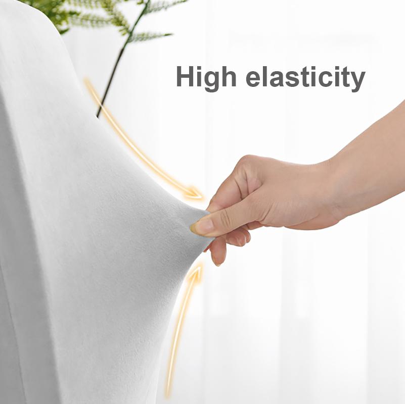 Velvet Fabric Chair Cover For Dining Space Wedding Occasion Hotel Banquet Soft &Comfortable Spandex Stretch Chair Covers Home Decorative Seat