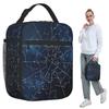 Zodiac Constellations Space Insulated Lunch Bag for Kids School Cooler Thermal Food Box Tote Leakproof Lunch Boxes Container