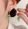 Fashion Geometric Bow Flower Pearl Earrings Women'S Premium Versatile Small Fragrant Wind Earrings