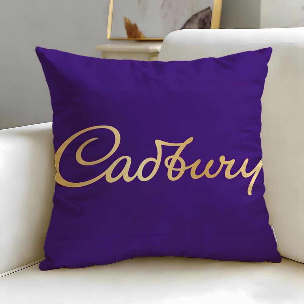 classic snack brand Cadbury Cushion Cover Soft  EasyWash Pillow Case  Versatile for Couch Bed Travel and Office